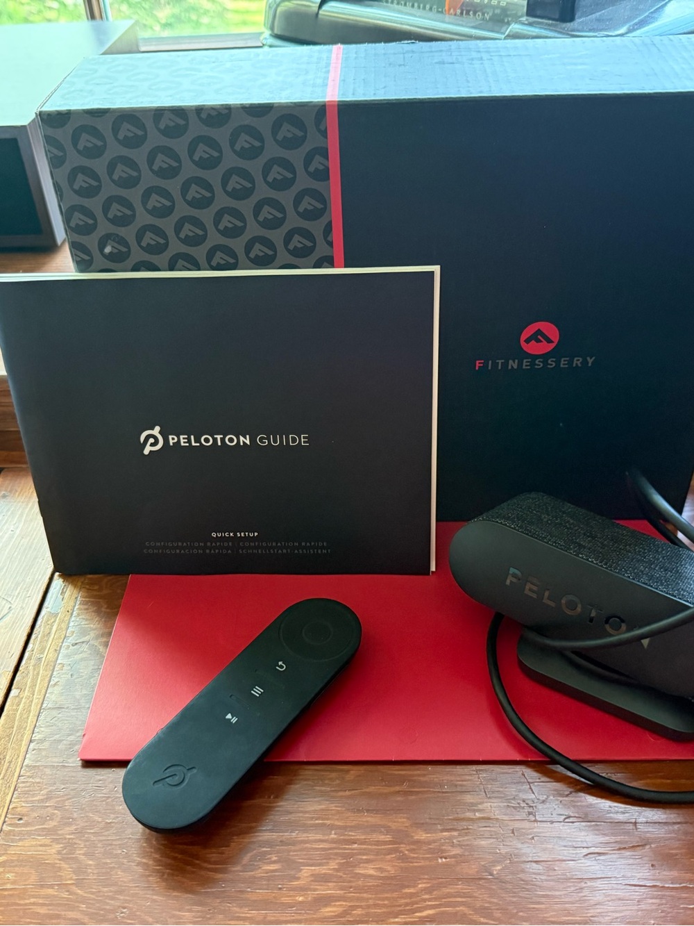 Peloton Guide Camera and Remote in Black with Red Accent